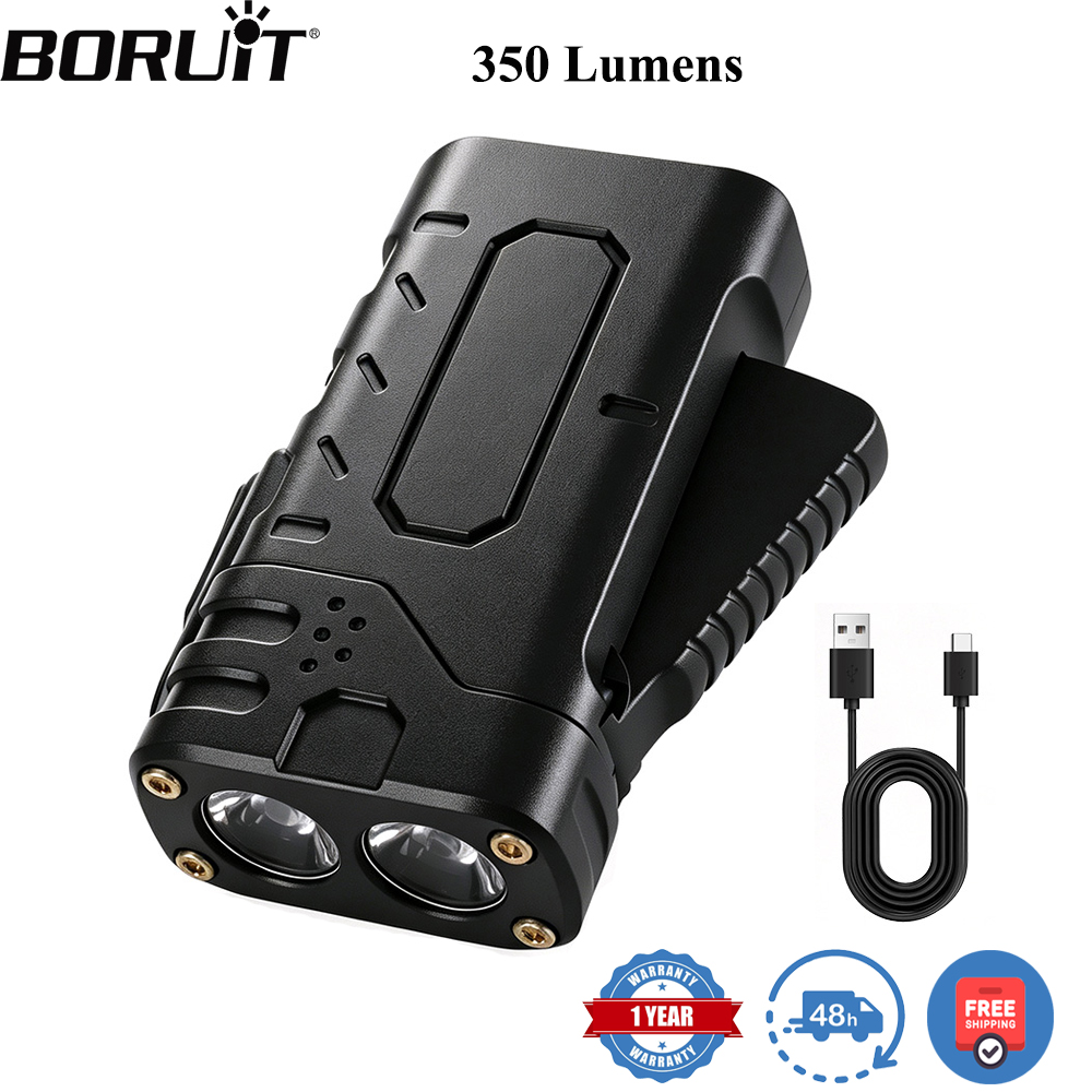 Outdoor Hunting Lights - BORUIiT Hand Crank EDC LED Flashlight