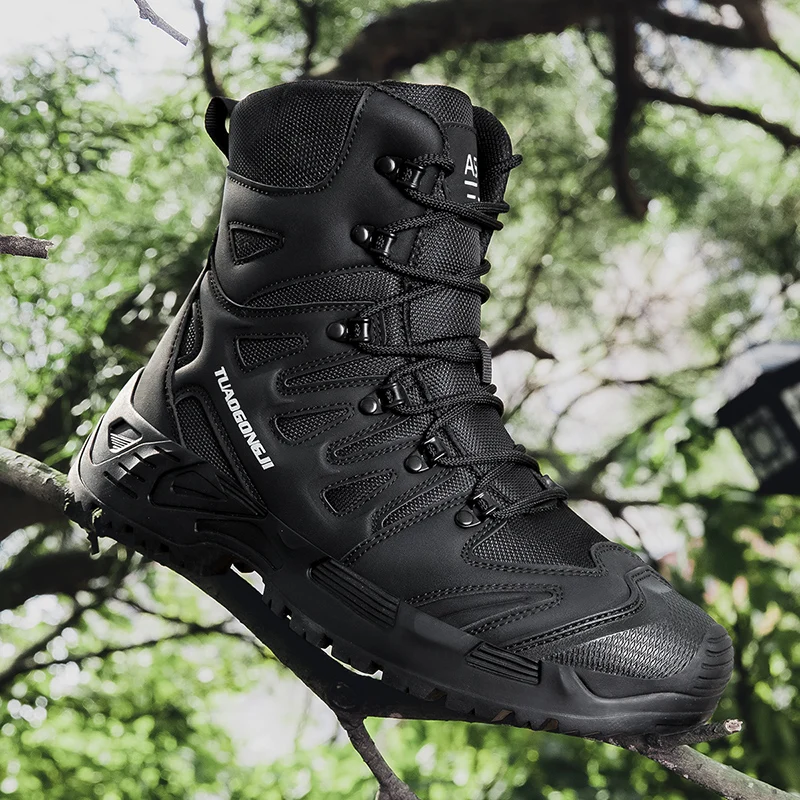 Outdoor Hunting Boots For Men - Men's Outdoor Hiking Tactical Boots Ankle