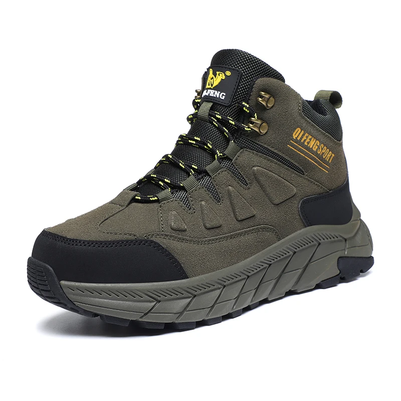 Outdoor Hunting Boots For Men - Large Size 48 Leather Hiking Boots
