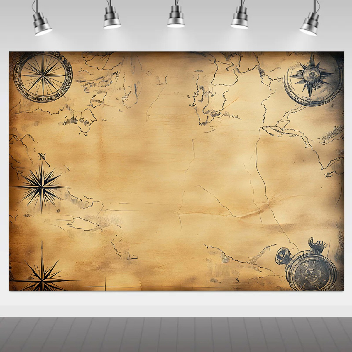 Pirate map banner, pirate prop - Outdoor Hunting Events ulasan dan harga