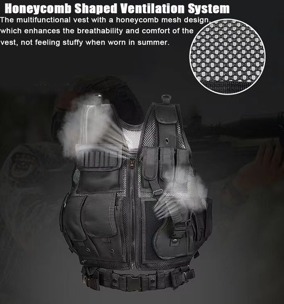 Adjustable Molle Tactical Vest - Outdoor Hunting Vest ulasan dan harga