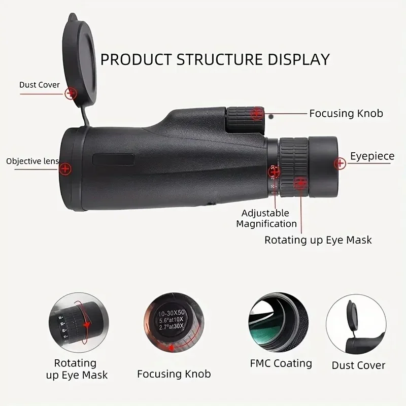 High Power 30x52 Monocular Ste - Hunting Outdoor Watch ulasan dan harga