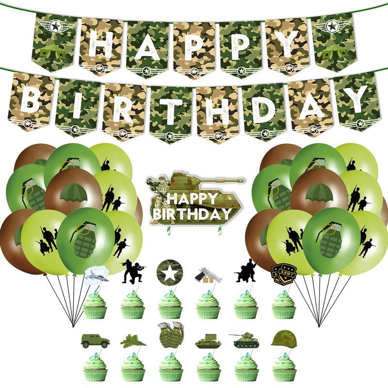 Camouflage Birthday Decoration - Hunting Outdoor Boys ulasan dan harga
