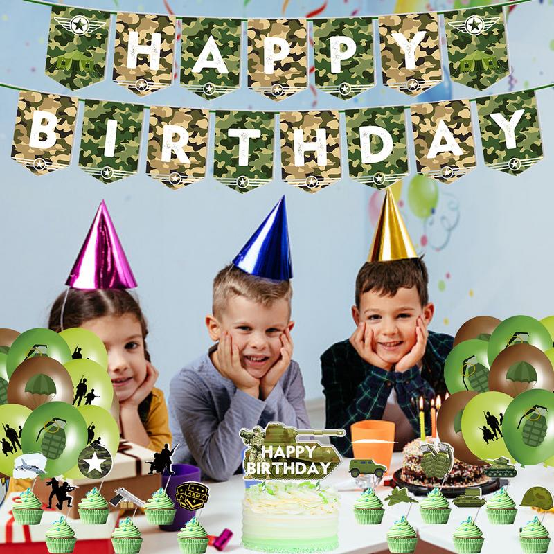 Camouflage Birthday Decoration - Hunting Outdoor Boys ulasan dan harga