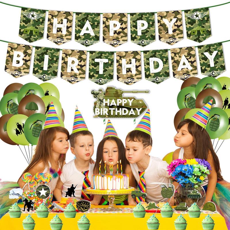 Camouflage Birthday Decoration - Hunting Outdoor Boys ulasan dan harga