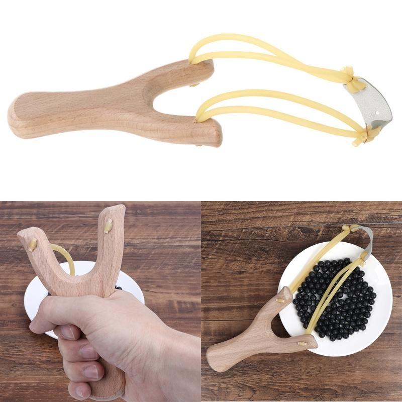 Natural Wooden With Rubber Ban - Outdoor Hunting Launcher ulasan dan harga