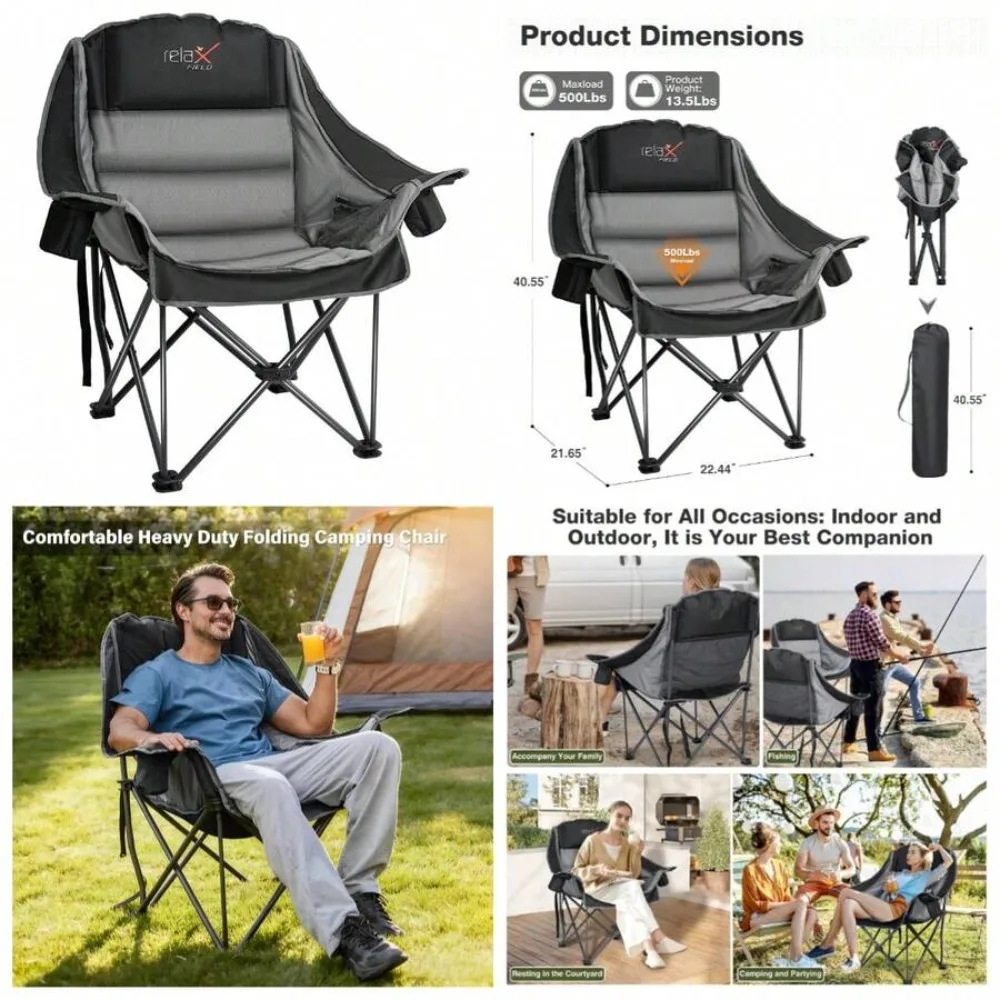 Oversized Camping Chair for Ad - Outdoor Hunting Events ulasan dan harga