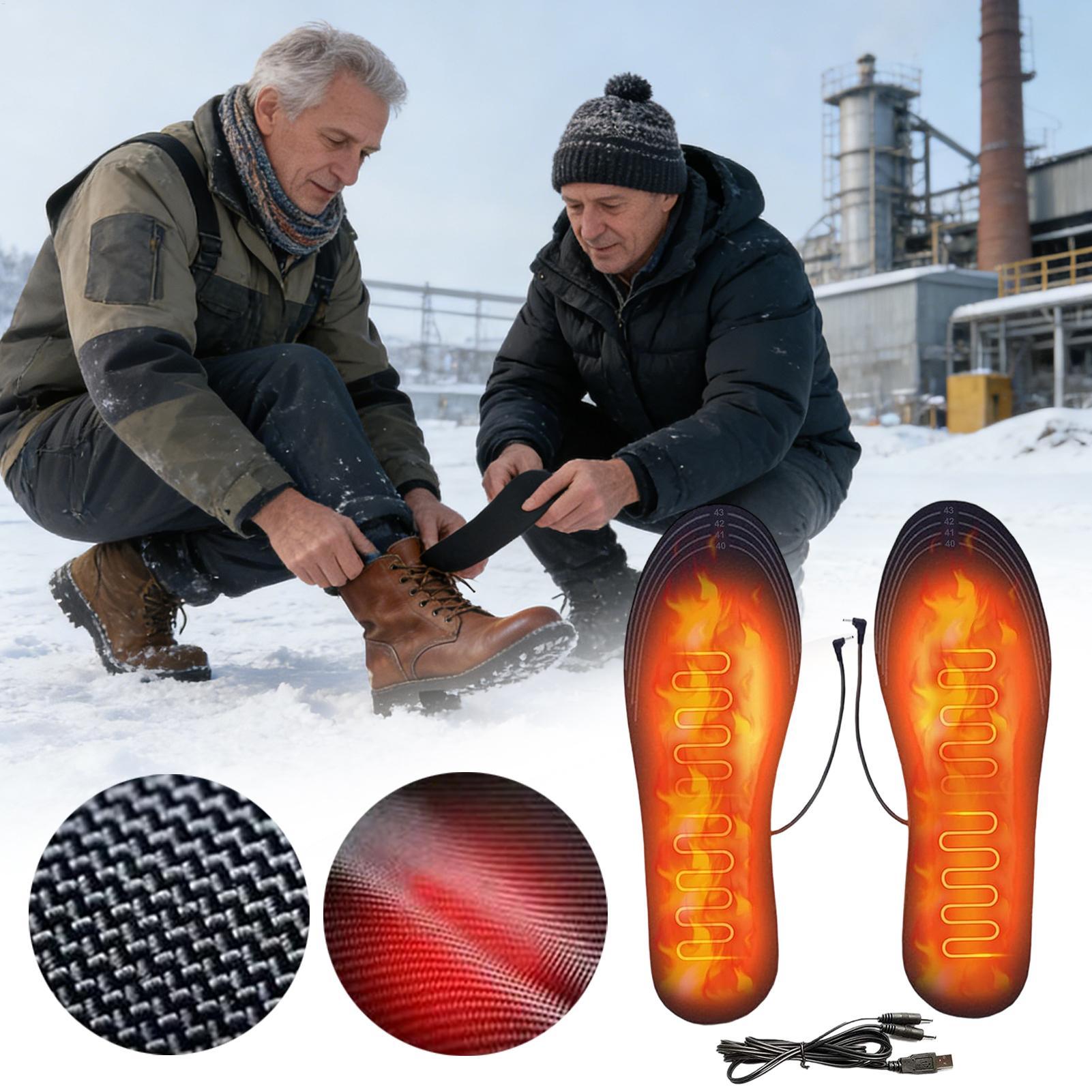 Heated Shoe Insoles Reusable U - Outdoor Hunting Boots For Men ulasan dan harga