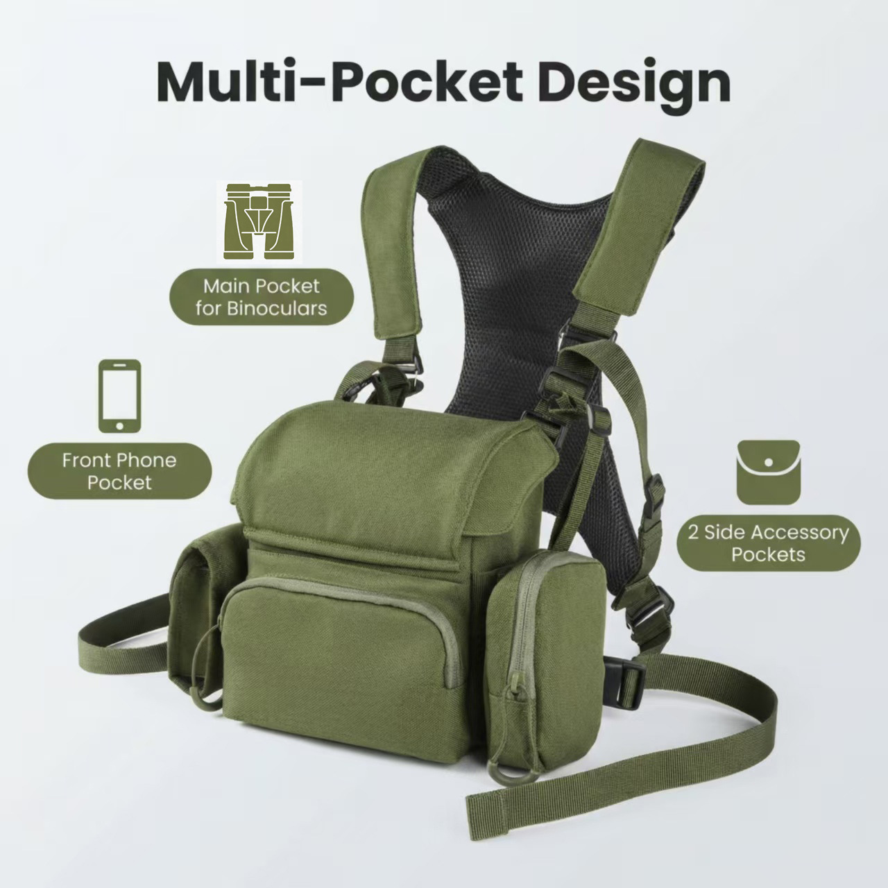 Tactical Binocular Harness Bag - Hunting Outdoor Watch ulasan dan harga