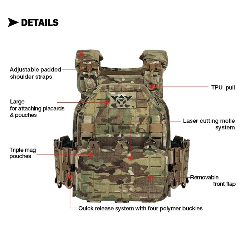 YAKEDA Tactical Vest 6094 Fast - Outdoor Hunting Lights ulasan dan harga