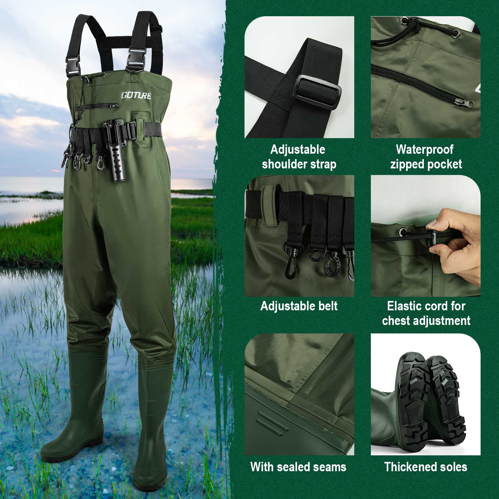 Goture outdoor Waterproof Boot - Outdoor Hunting Boots For Men ulasan dan harga