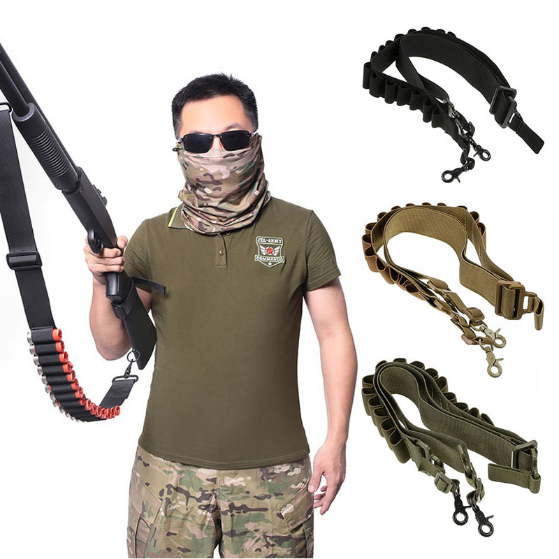15 Rounds Ammo Shell Belt Rifl - Outdoor Hunting Rifle ulasan dan harga