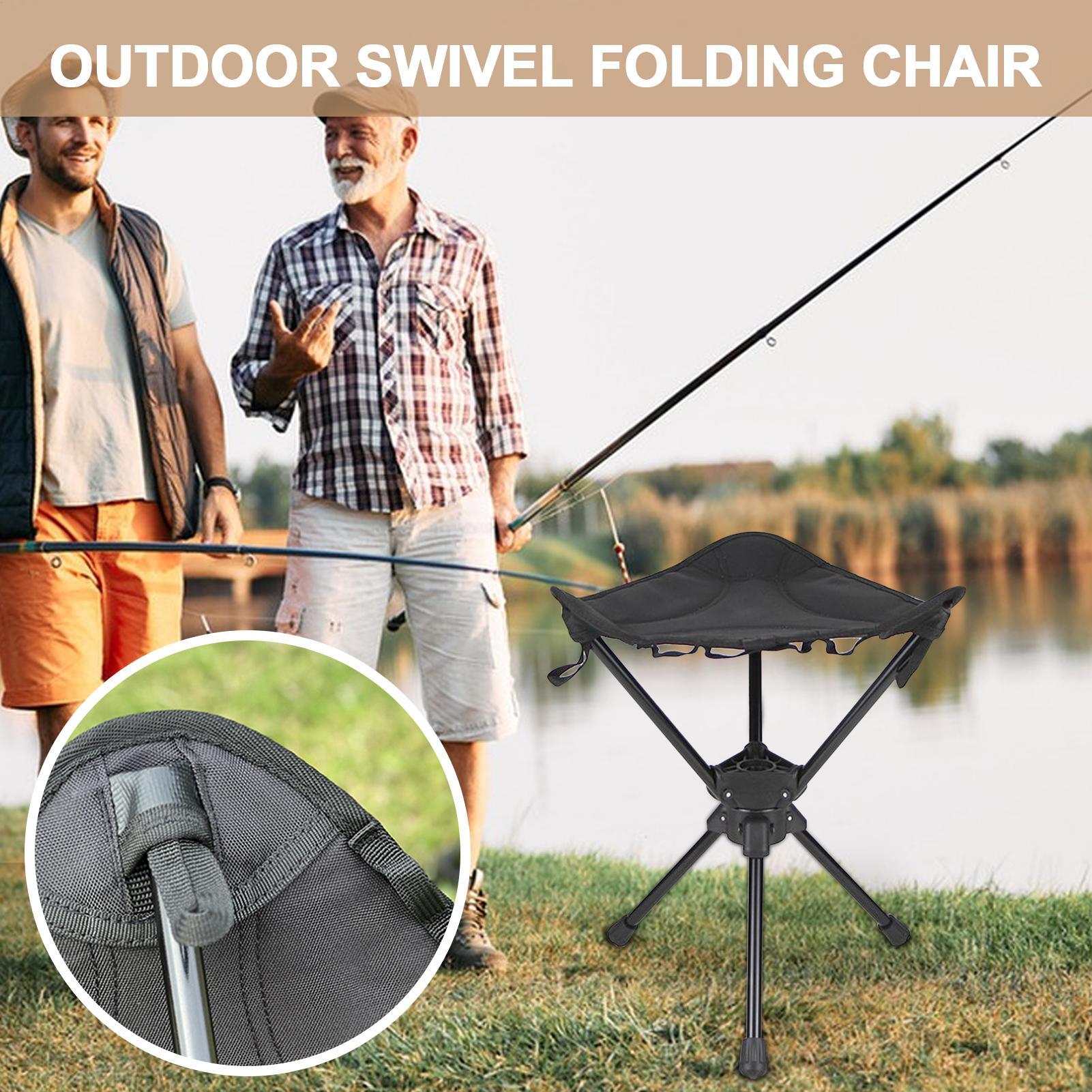 Portable Folding Swivel Campin - Outdoor Hunting Chair ulasan dan harga