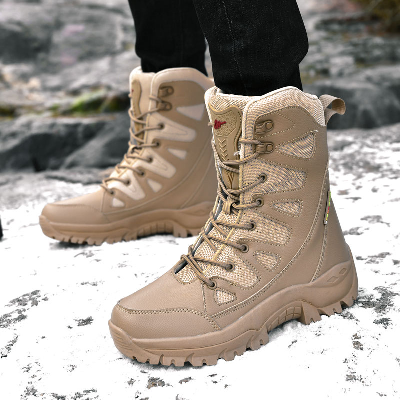Plushed Winter Outdoor Hiking  - Outdoor Hunting Boots For Men ulasan dan harga