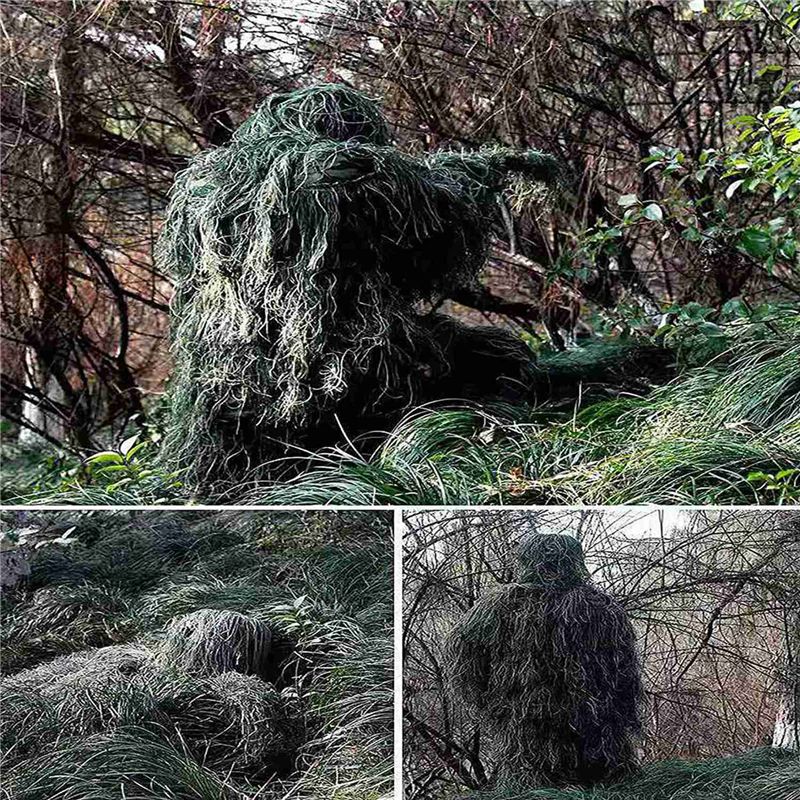 AEF6-2X 5 In 1 Ghillie Suit,3D - Hunting Outdoor Apparel ulasan dan harga